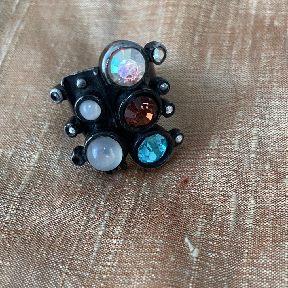 Multicolor Gemstone Cluster Ring - image 3